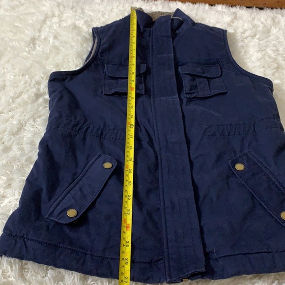 Women’s Sonoma Blue Faux Fur Lining Winter Vest Size Small - Picture 10 of 11